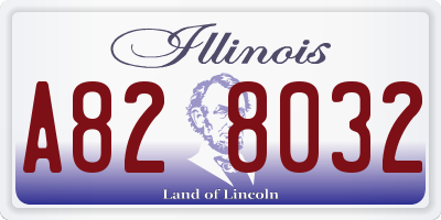 IL license plate A828032