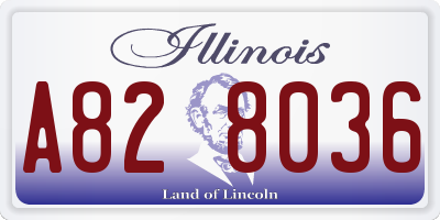 IL license plate A828036