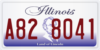 IL license plate A828041