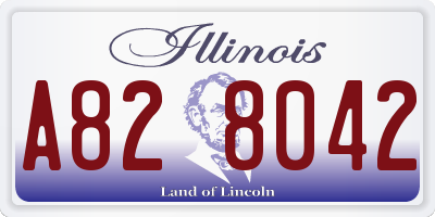 IL license plate A828042