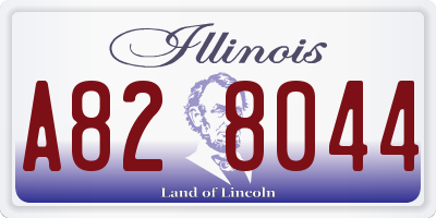 IL license plate A828044