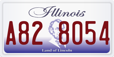 IL license plate A828054