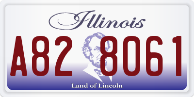 IL license plate A828061