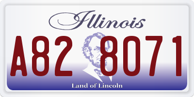 IL license plate A828071