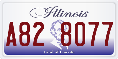 IL license plate A828077