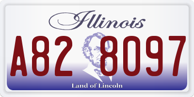 IL license plate A828097