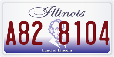 IL license plate A828104