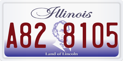 IL license plate A828105