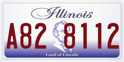 IL license plate A828112