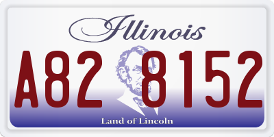 IL license plate A828152