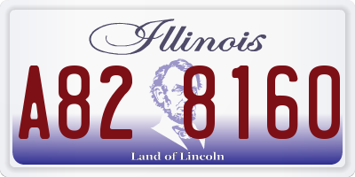 IL license plate A828160