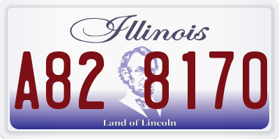 IL license plate A828170