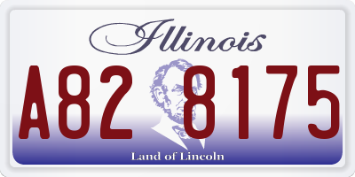 IL license plate A828175