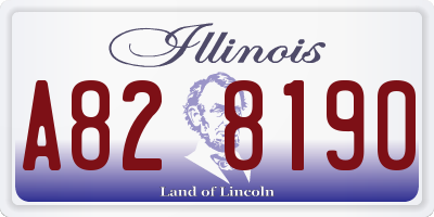 IL license plate A828190