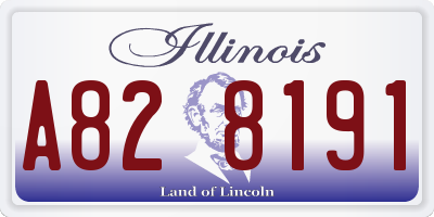 IL license plate A828191