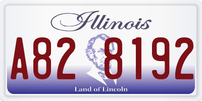 IL license plate A828192