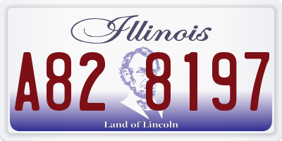 IL license plate A828197
