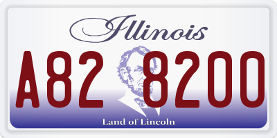IL license plate A828200