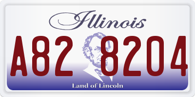 IL license plate A828204
