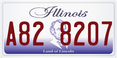 IL license plate A828207