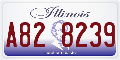 IL license plate A828239