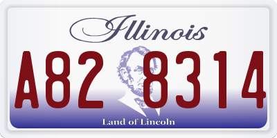 IL license plate A828314