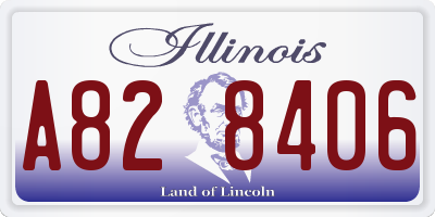 IL license plate A828406