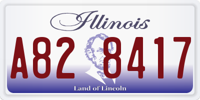 IL license plate A828417