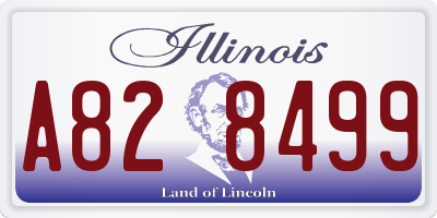 IL license plate A828499
