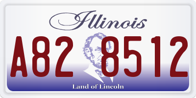 IL license plate A828512
