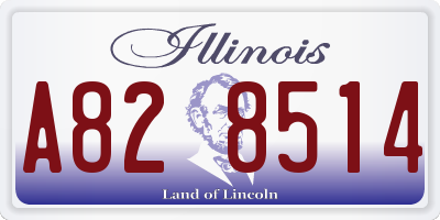 IL license plate A828514