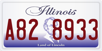 IL license plate A828933