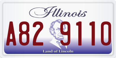 IL license plate A829110