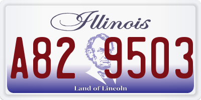 IL license plate A829503