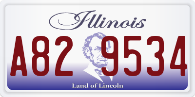IL license plate A829534
