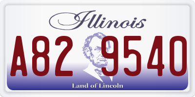 IL license plate A829540