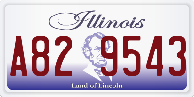 IL license plate A829543