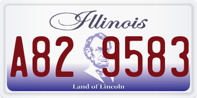 IL license plate A829583