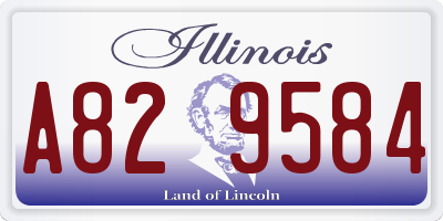 IL license plate A829584