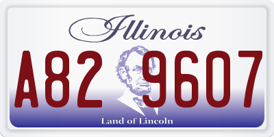 IL license plate A829607