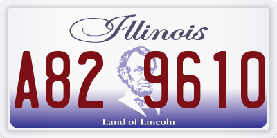 IL license plate A829610