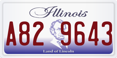 IL license plate A829643