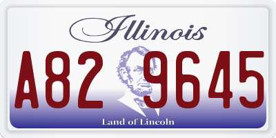 IL license plate A829645