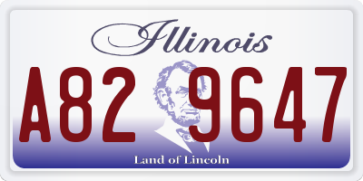 IL license plate A829647