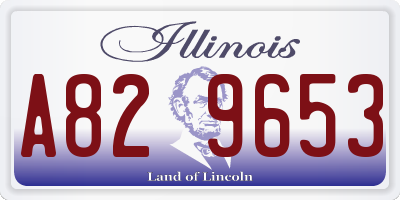 IL license plate A829653