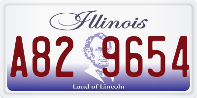 IL license plate A829654