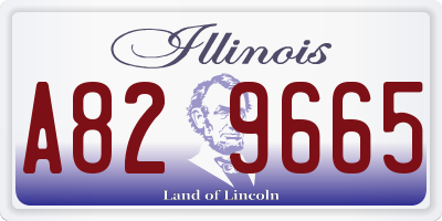 IL license plate A829665