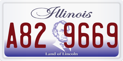 IL license plate A829669