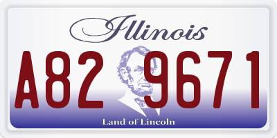 IL license plate A829671