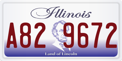 IL license plate A829672
